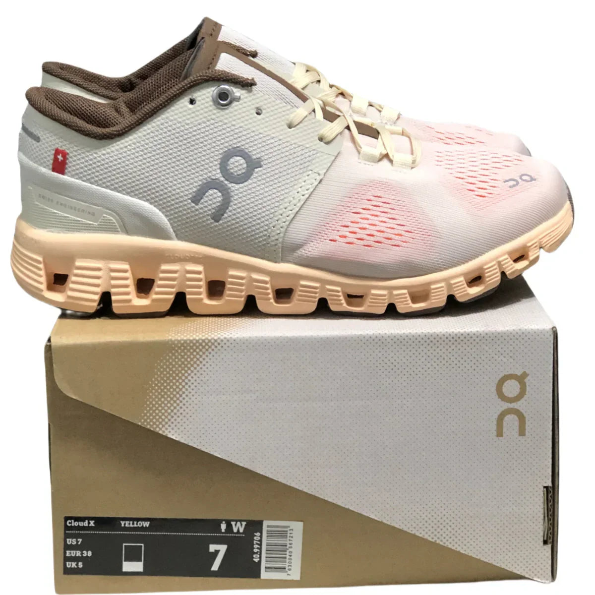 On Cloud X1 Women’s  Silver almond yellow