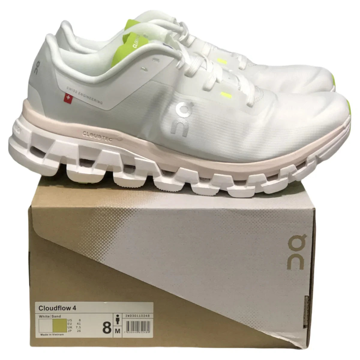 Zapatillas Cloudflow 4 para mujer en color blanco y arena