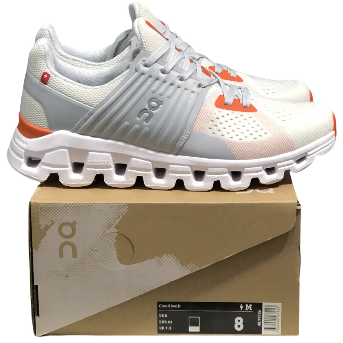 On Cloudswift Women's White/Orange