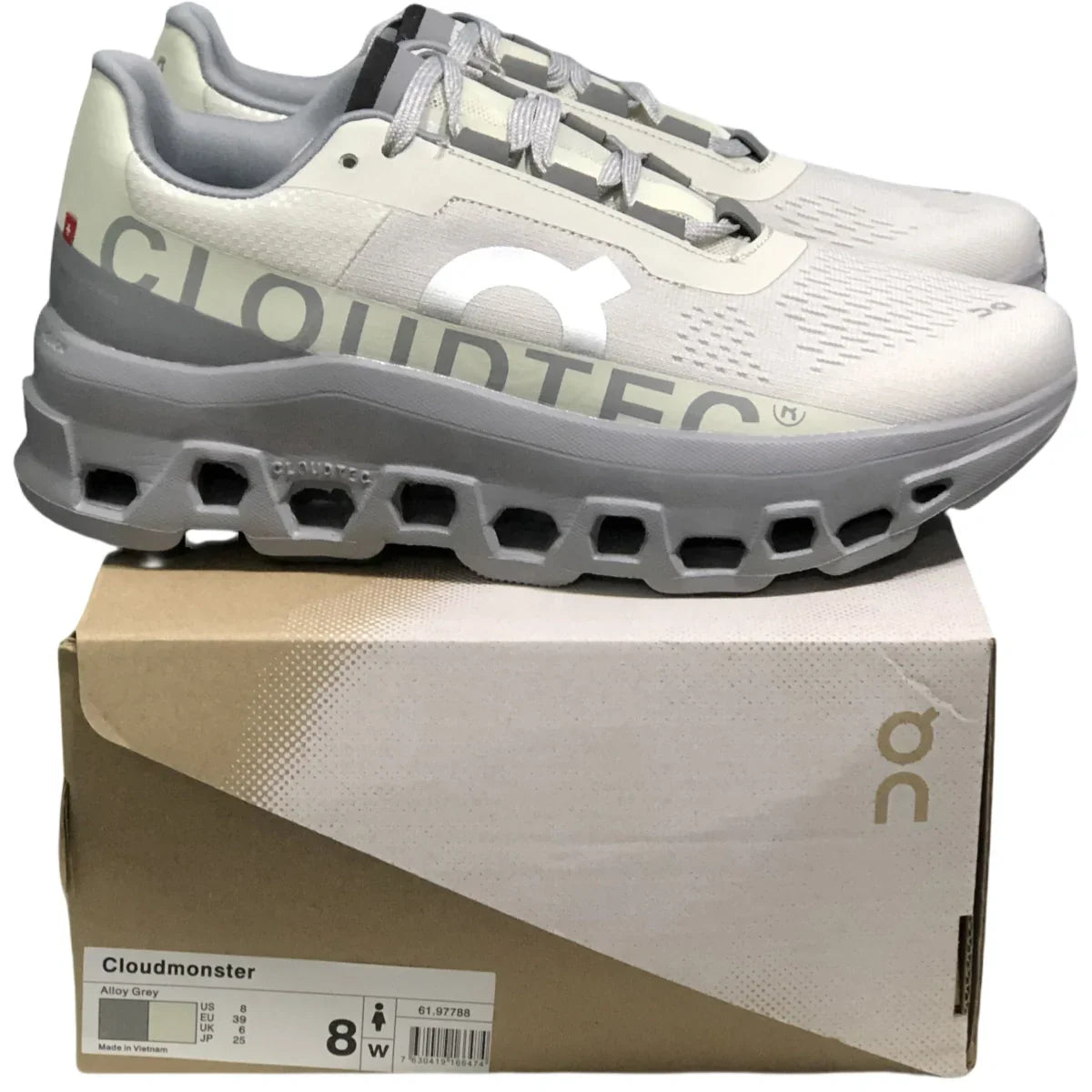 On Cloudmonster Men's White/Grey