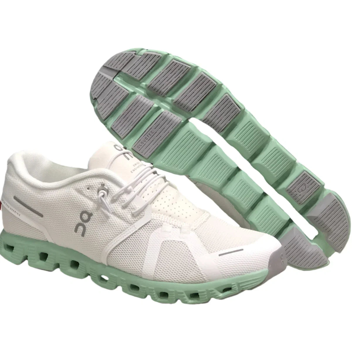 On Cloud 5  Women's Undyed White Stream Green