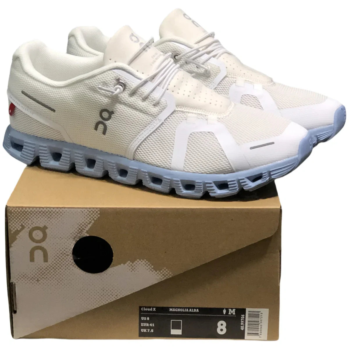 On Cloud 5  Women's White light/grey blue