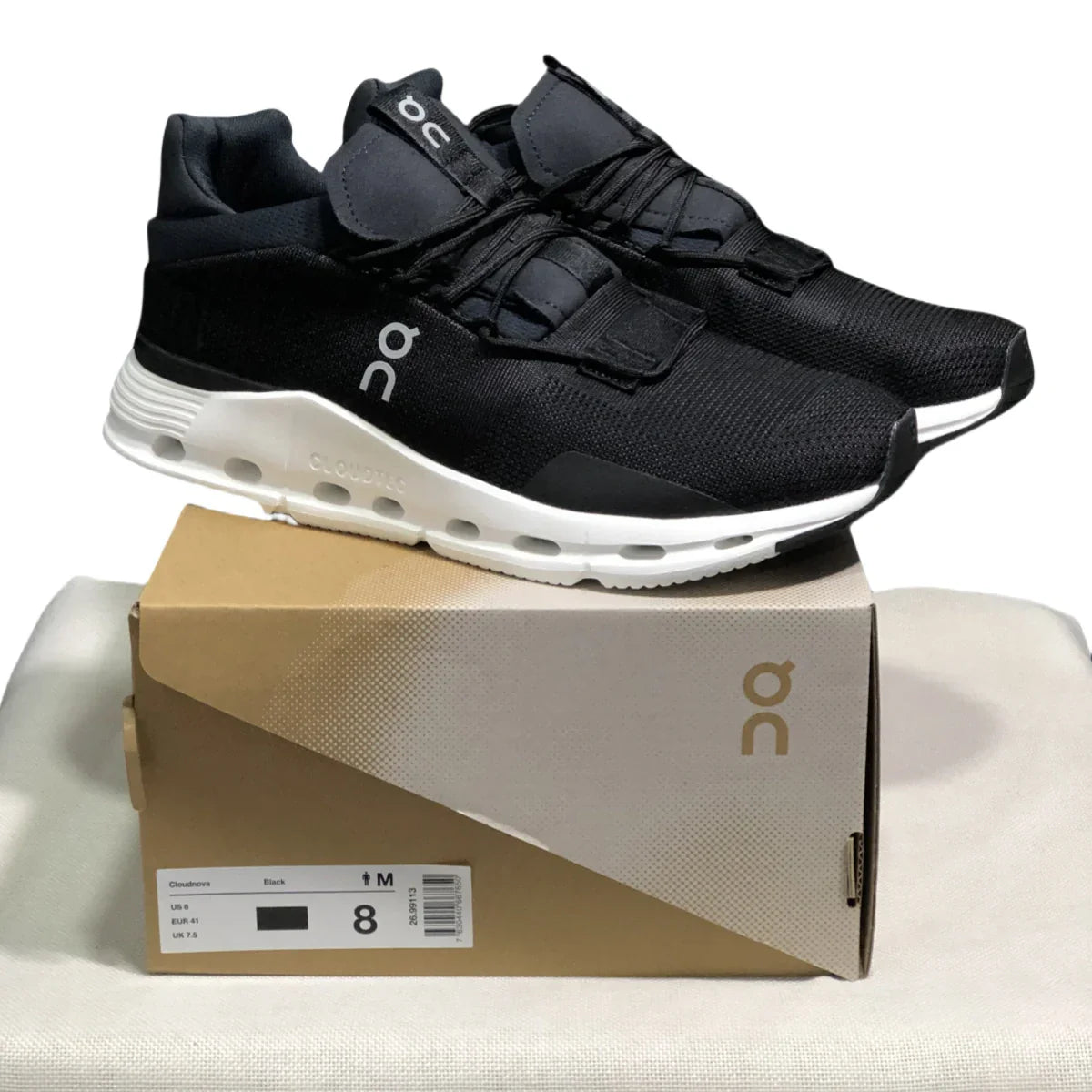 On Cloudnova Men's Black/White