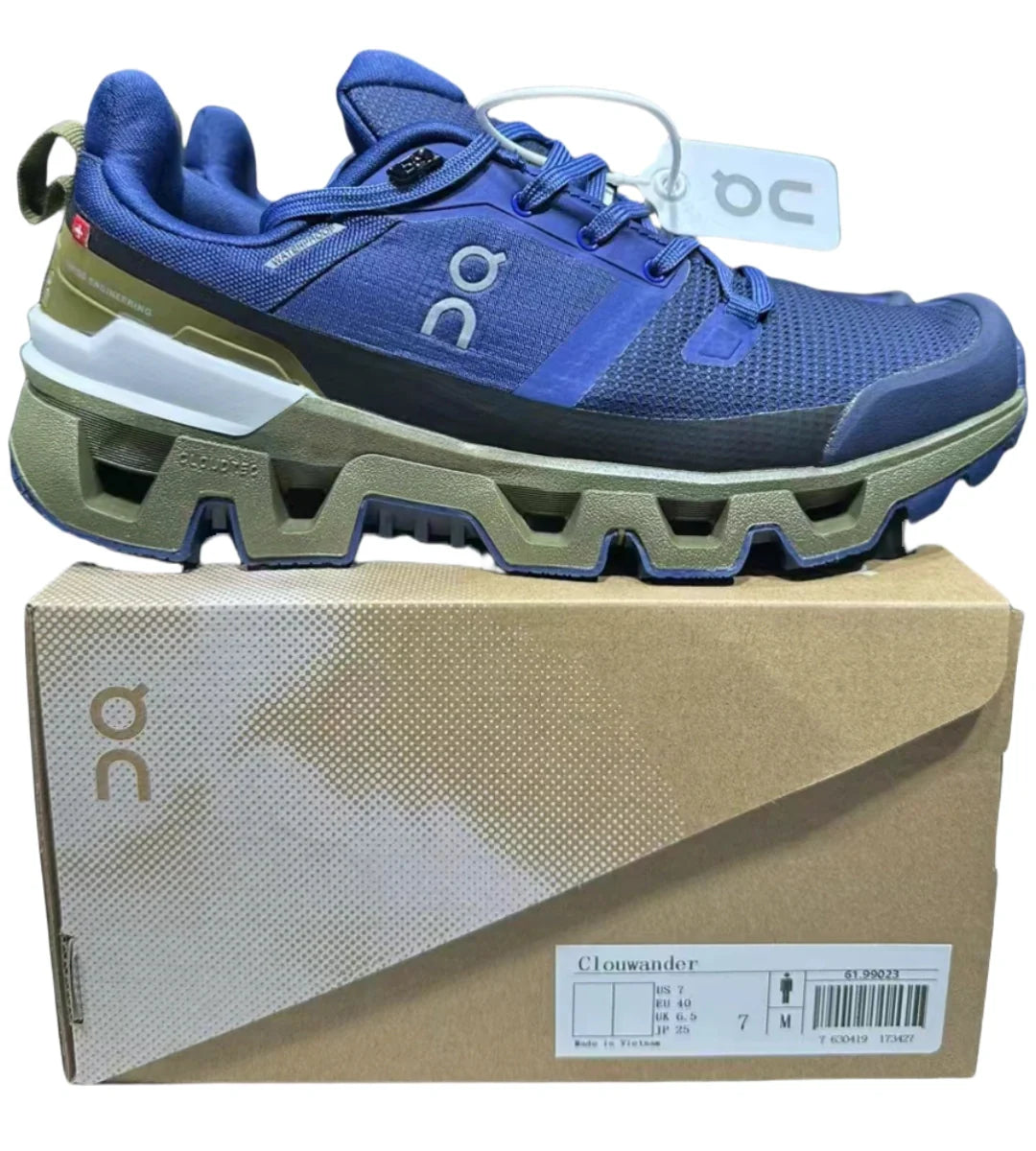 On Cloudwander Waterproof Men's Navy/White