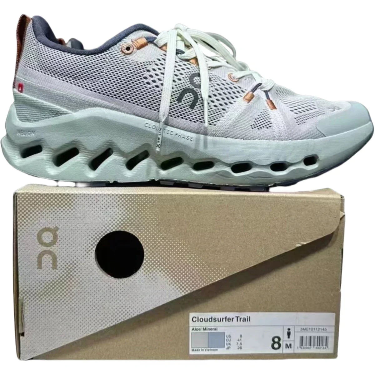 Cloudsurfer Trail Waterproof - Zapatillas de deporte para hombre, color gris y verde