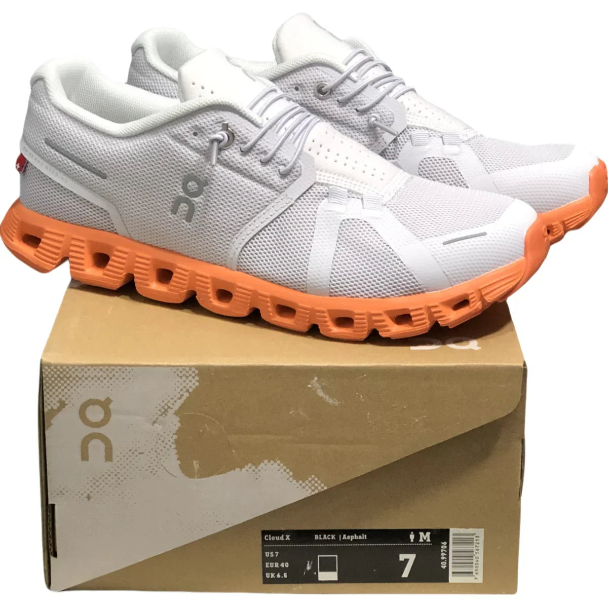 On Cloud 5  Women's White/Orange