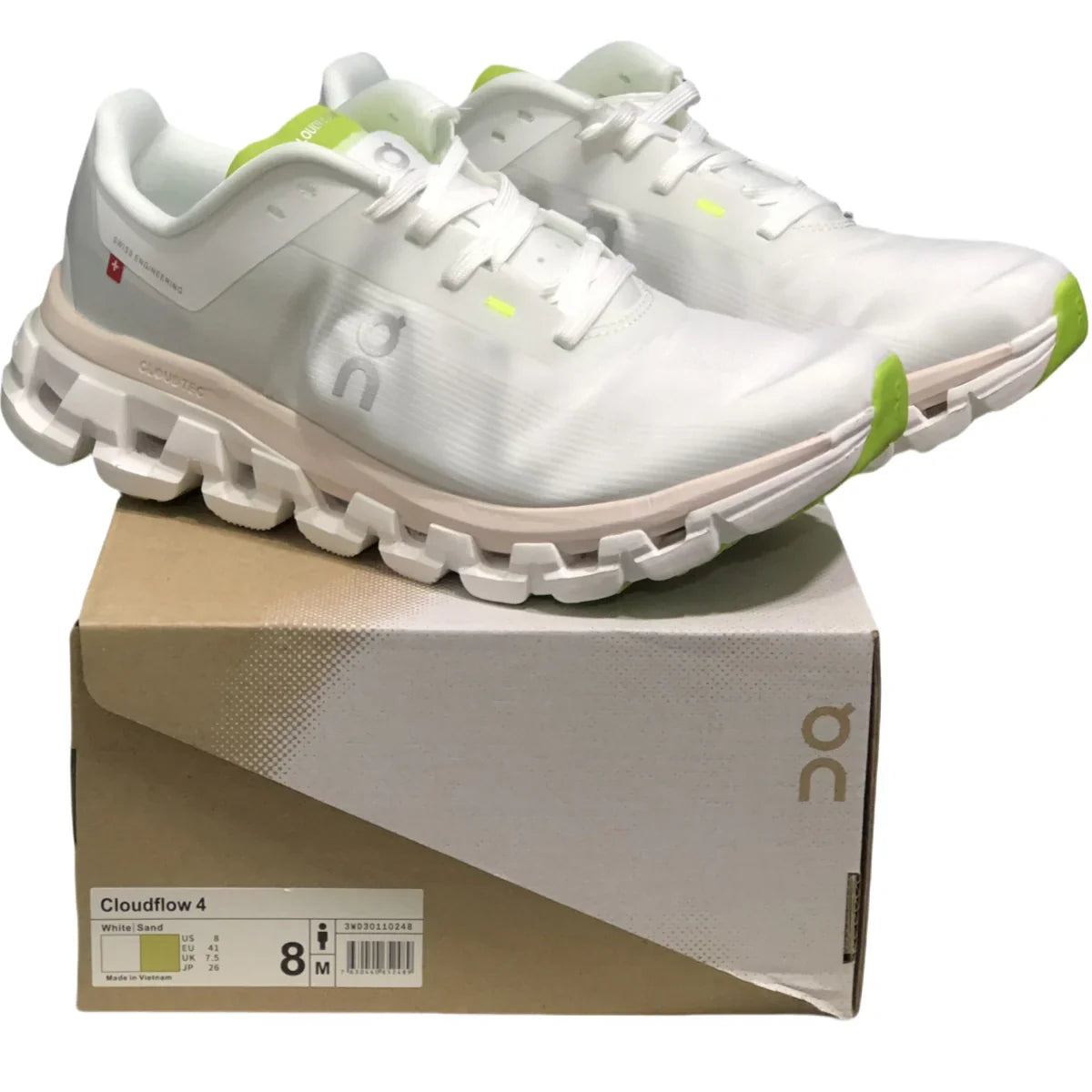 Zapatillas Cloudflow 4 para mujer en color blanco y arena