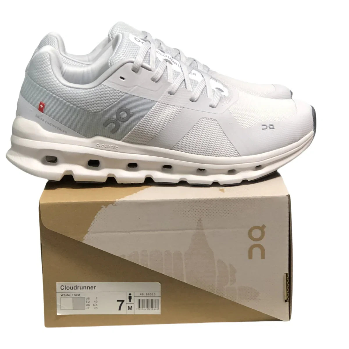 On Cloudrunner Men's White/Frost