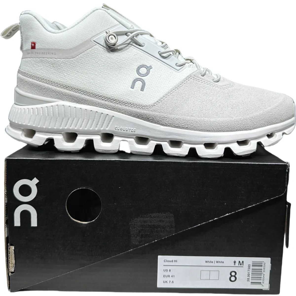 On Cloud Hi Edge  Women'S  White leather