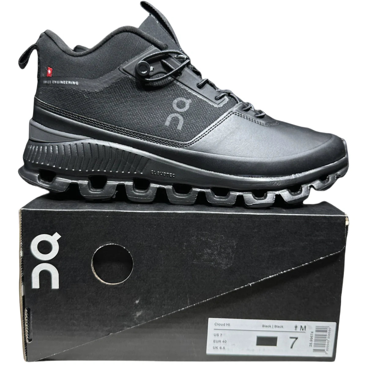 On Cloud Hi Edge  Men's  Black Leather